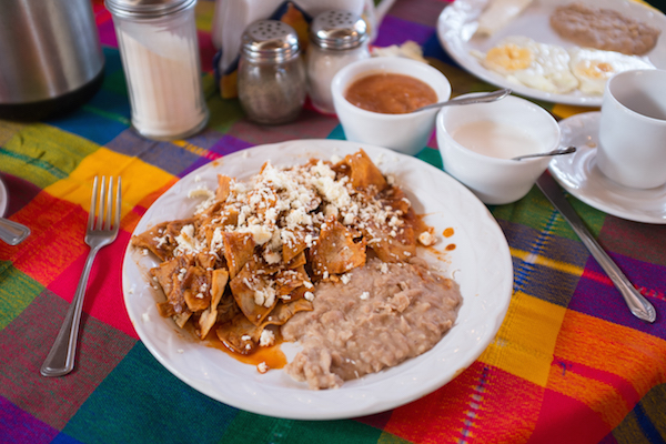 Chilaquiles for breakfast