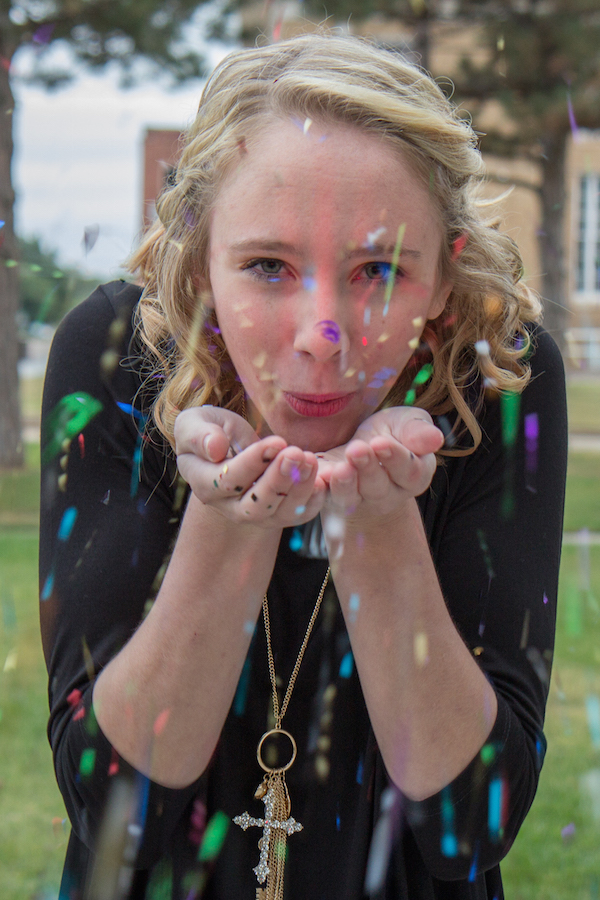 Sr. Pic with confetti.