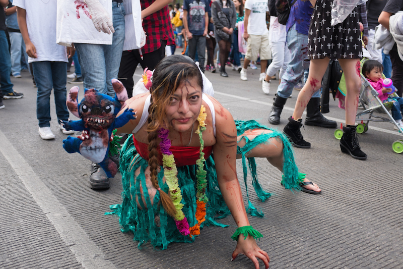 Zombie parade girl