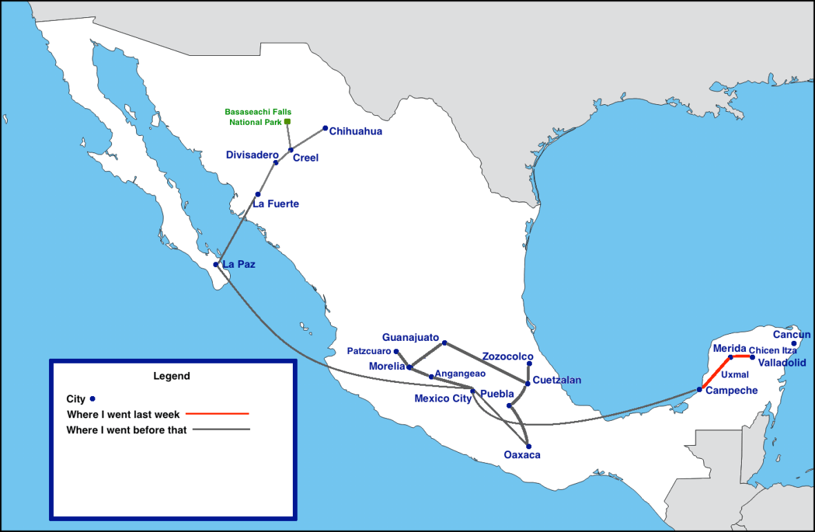 Mexico Travel Map