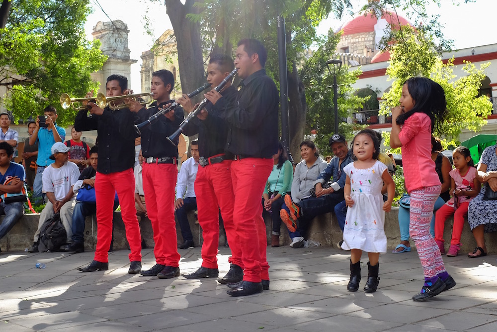 Day of the Dead band in the Oaxaca zocalo
