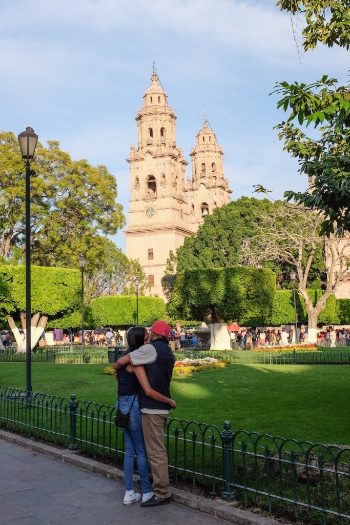 Morelia lovers and cathedral
