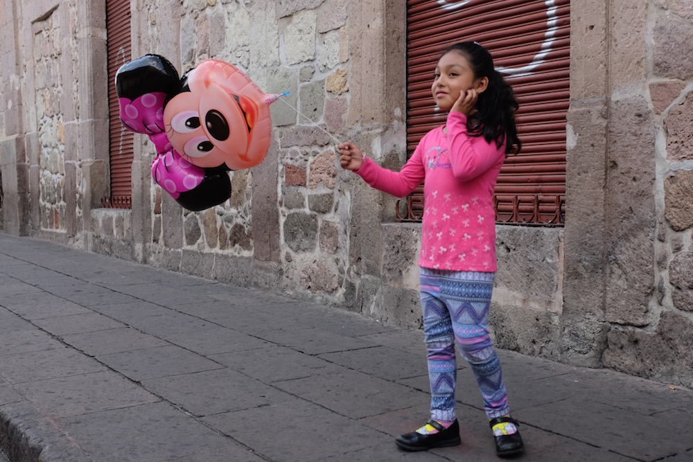Morelia girl with balloon