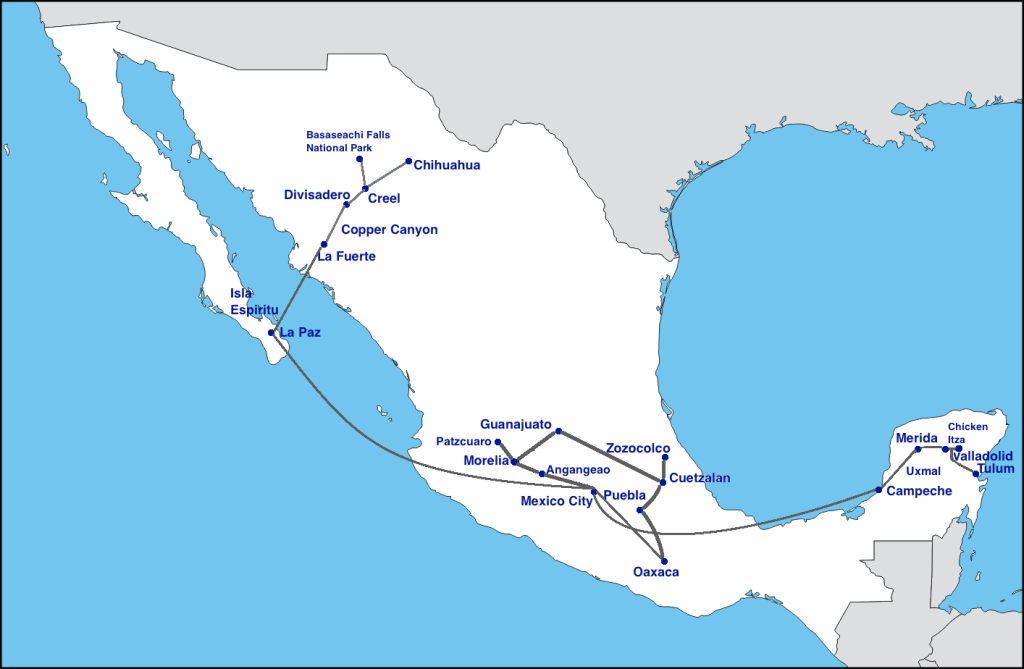 Mexico Travel Map 2015