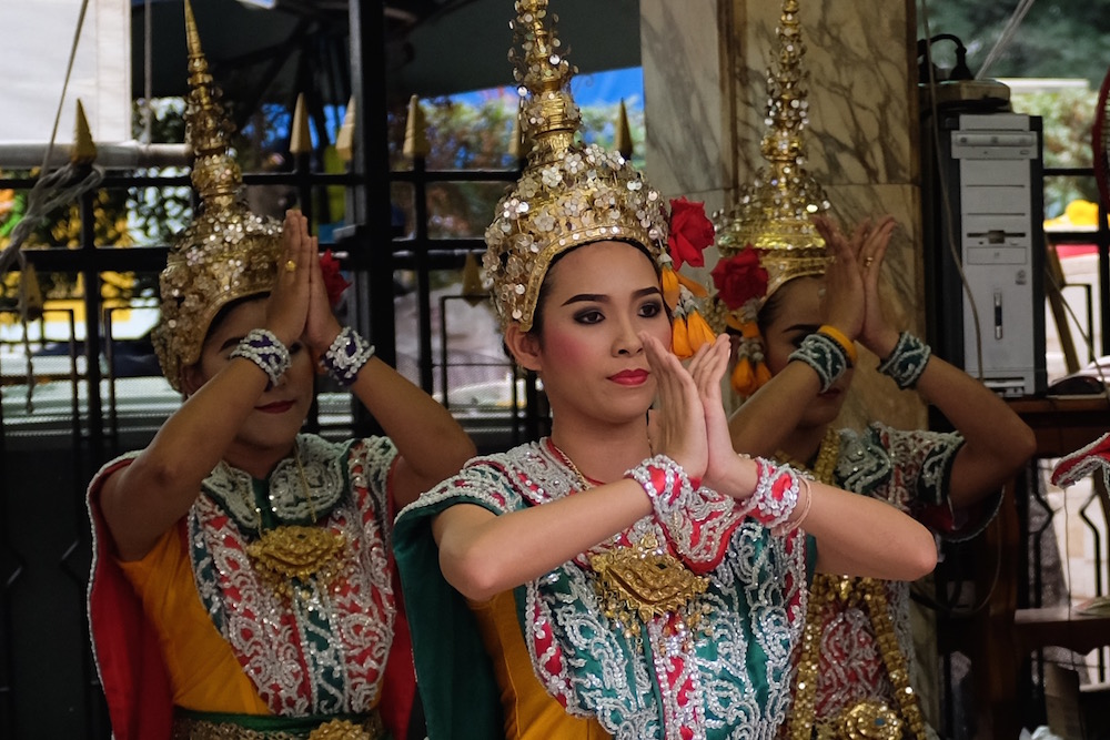 Praying at the shrine