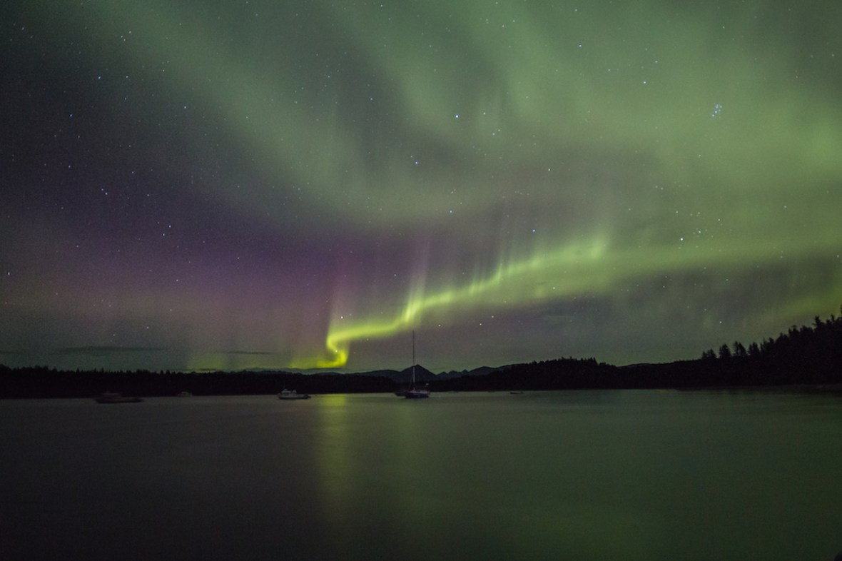 Northern Lights over Glacier Bay