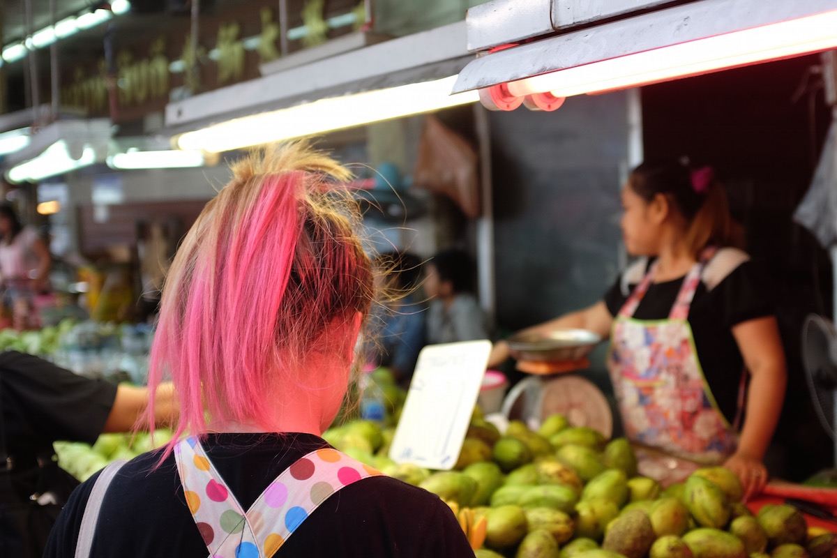 Bangkok pink hair