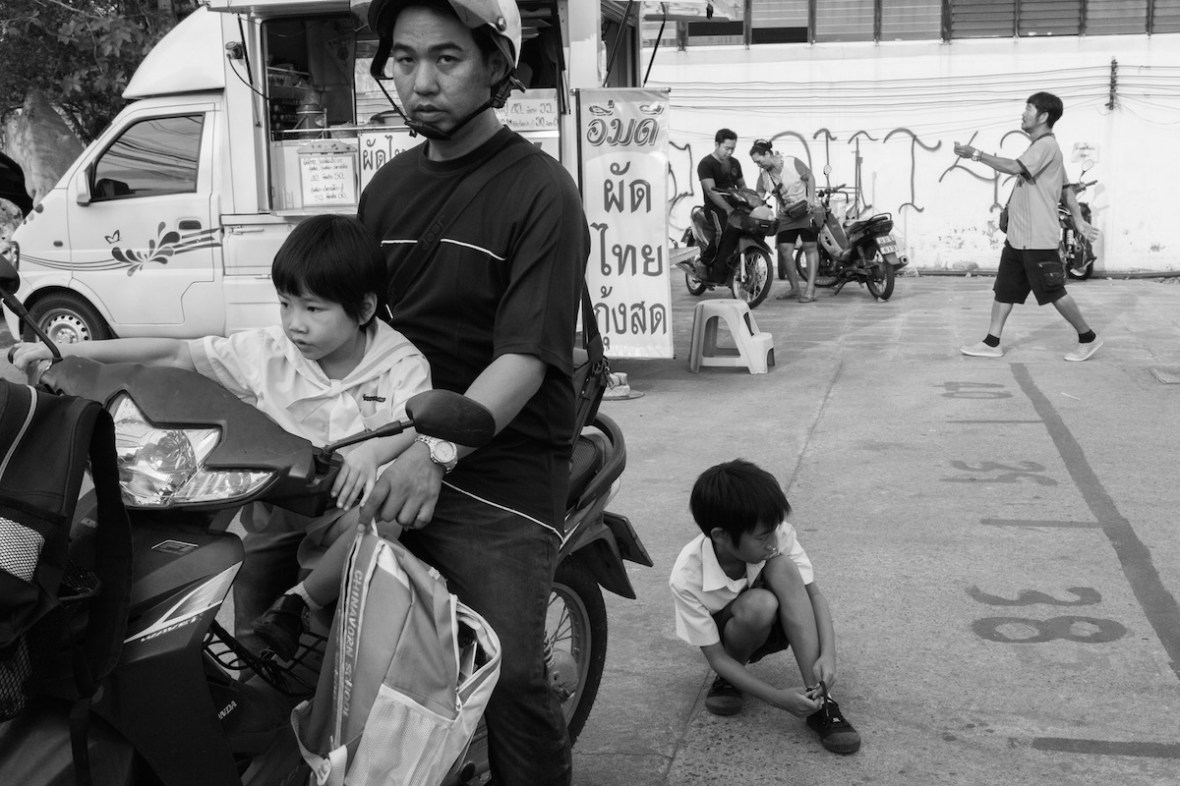 Market in Black and white