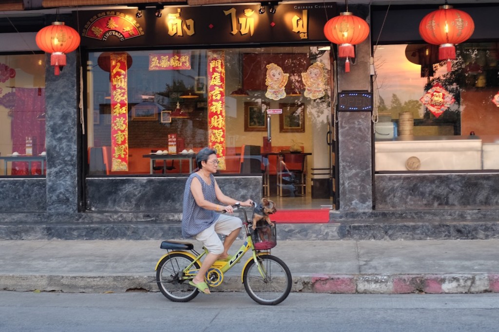 Bangkok Street Photography Lady on Bike
