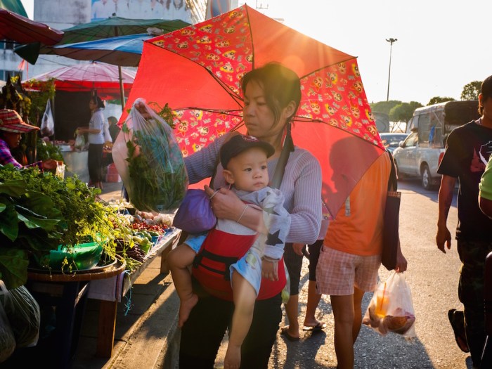 Bangkok baby at market Street photo