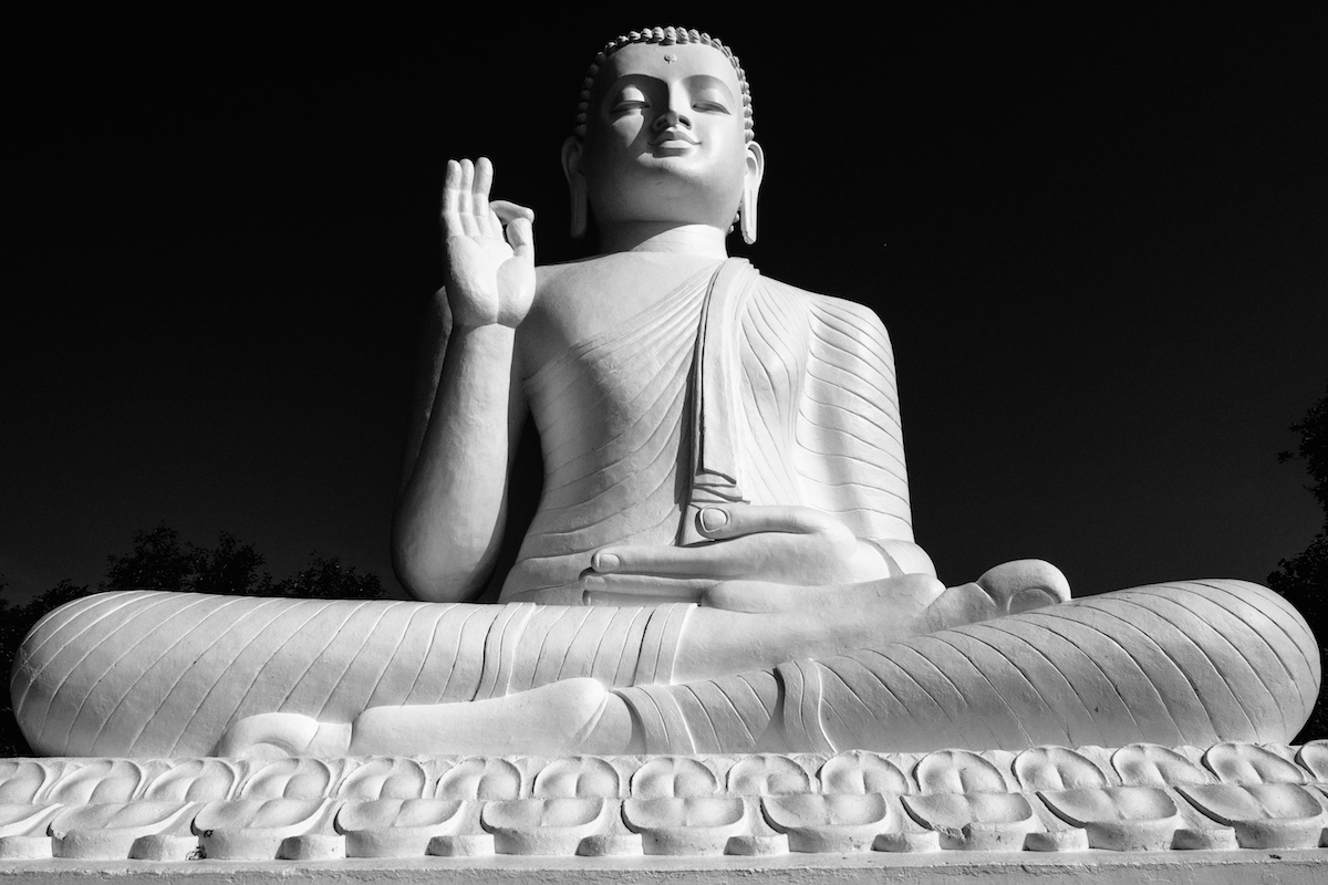 Buddha black and white