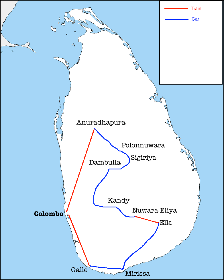 Sri Lanka itinerary