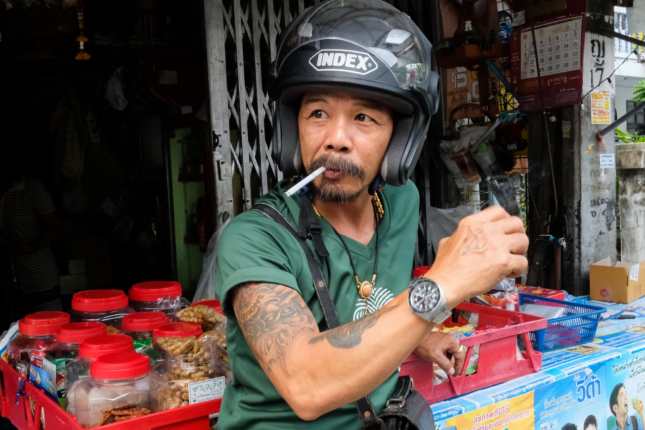 Bangkok street photography man