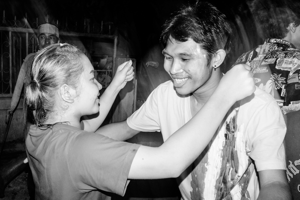 Songkran in Black and White