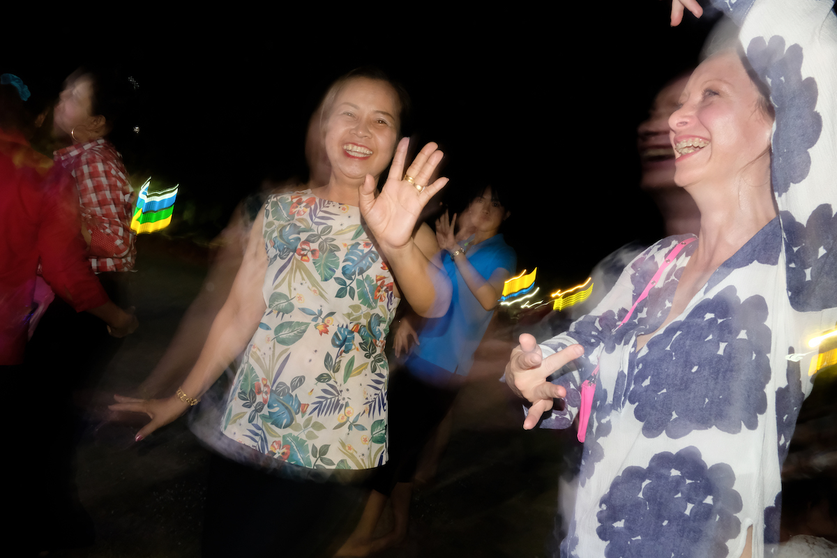 Pat and Kristi dancing at the concert.