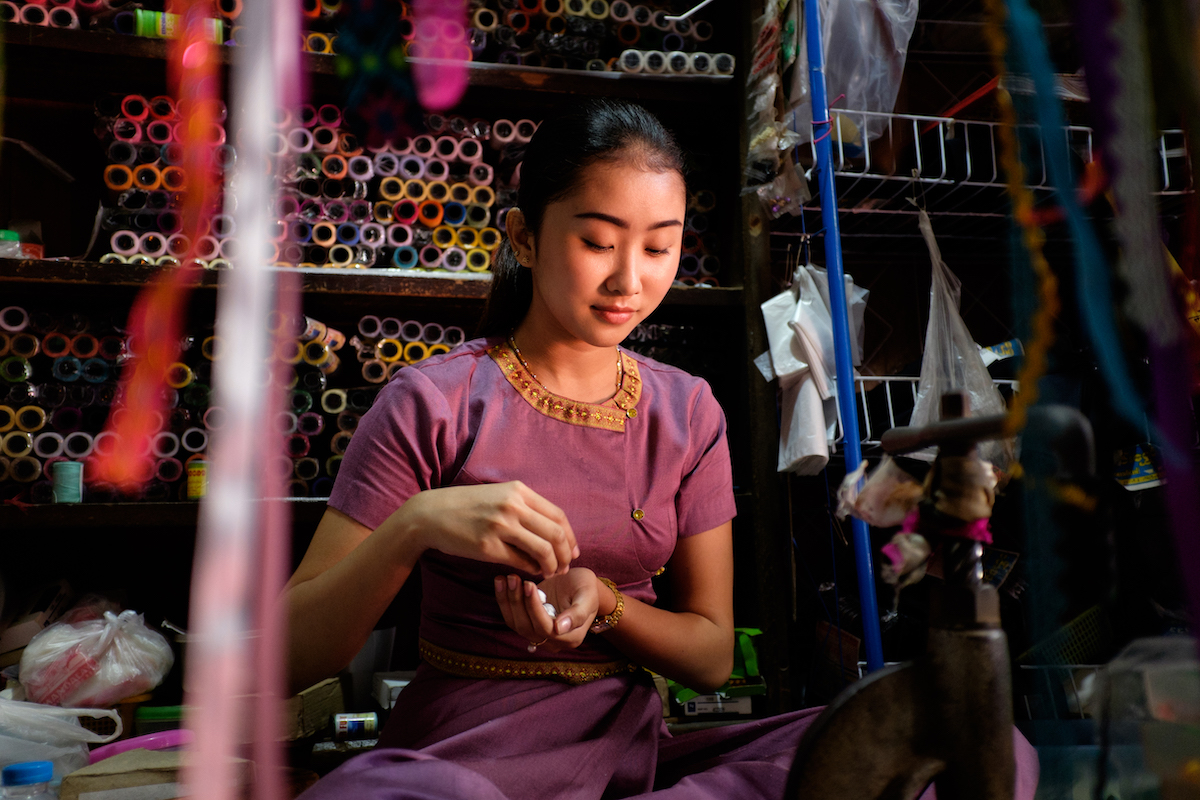 Yangon street photography market