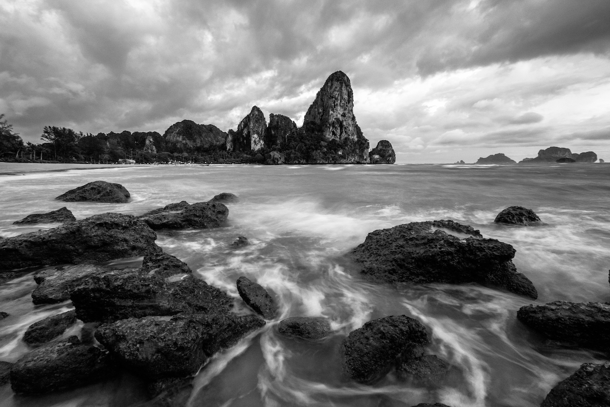 Railay Beach Black and White