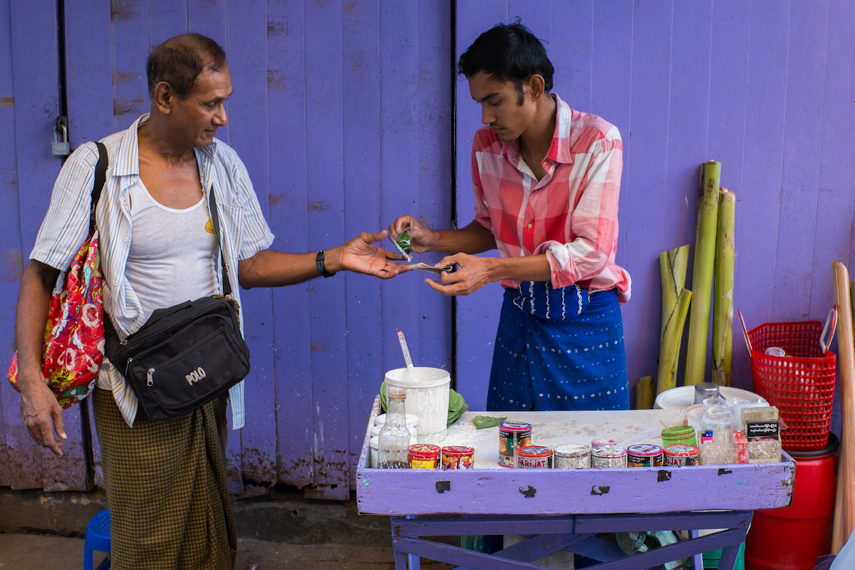Yangon Street Photography Purple