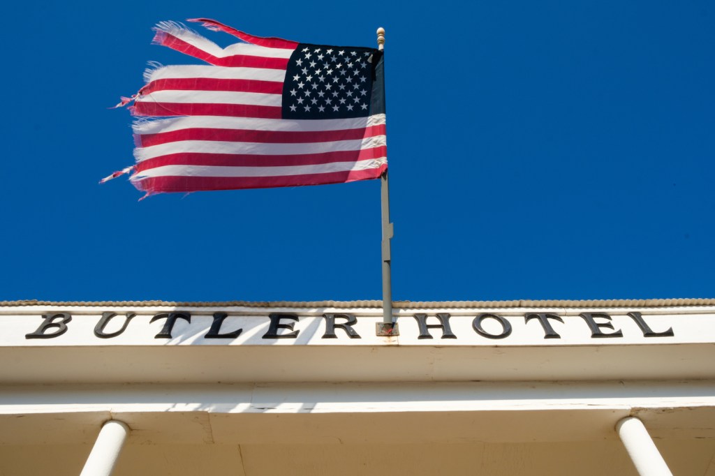 American Flag at hotel