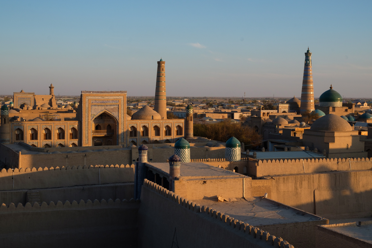 Khiva city walls view