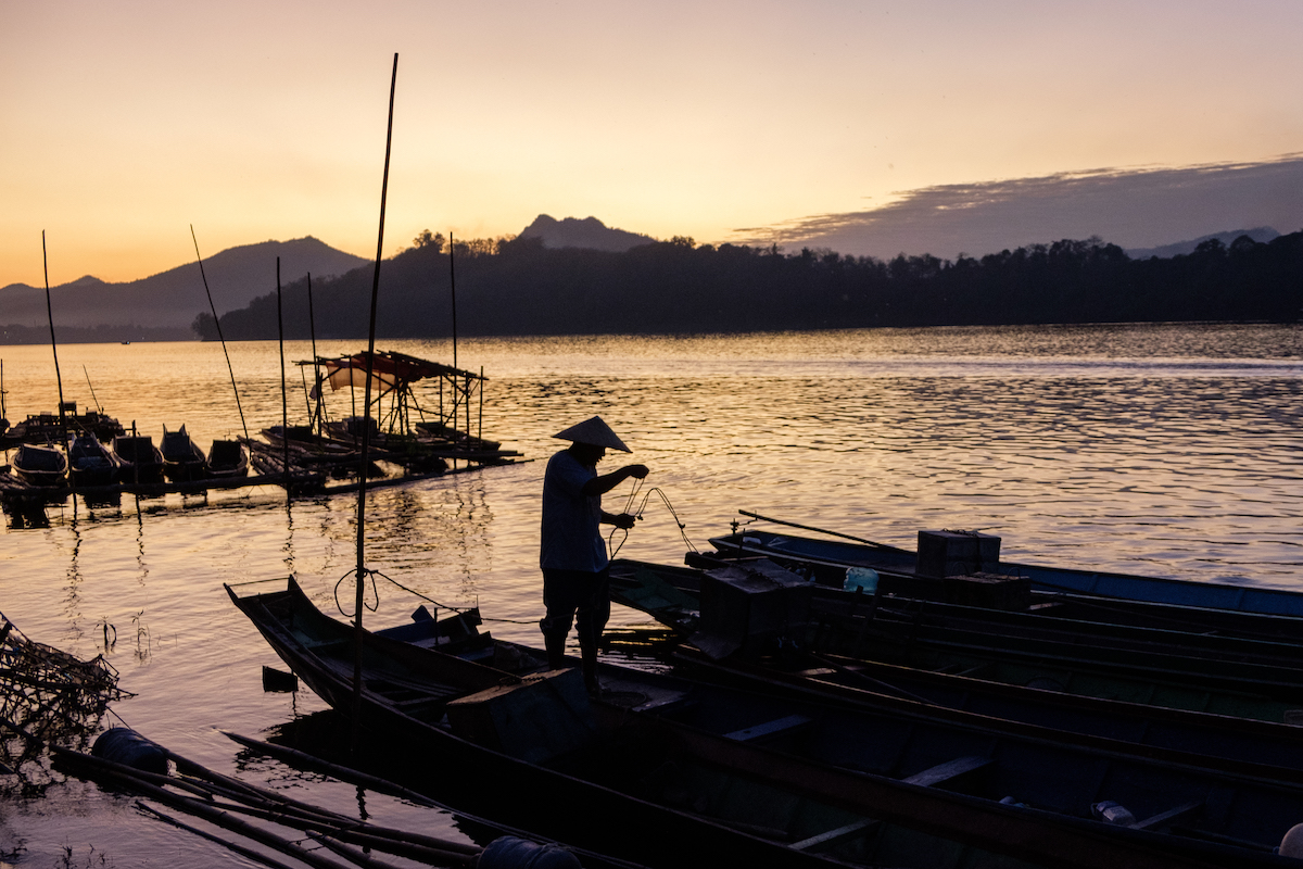 Fisherman at Sunset